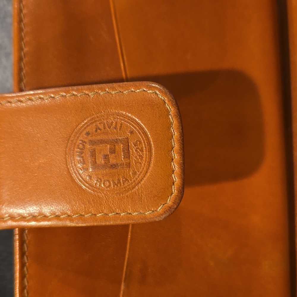 Fendi Kisslock Rehab Wallet Brown and Black Striped - Picture 7 of 16